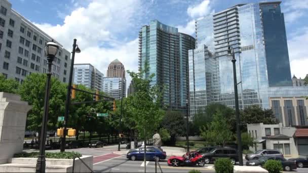 Luchtfoto Panorama Van Atlanta Stad Atlanta Usa Juni 2019 — Stockvideo