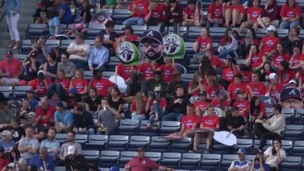 Přeplněný Baseballový Stadion Turner Field Atlanta Spojené Státy Americké Června — Stock video