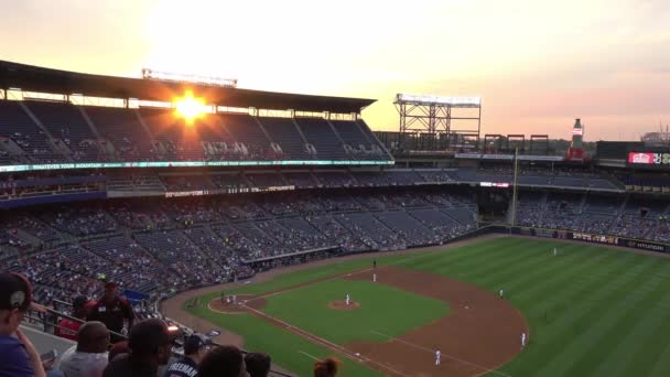 Crowded Turner Field Baseball Stadium Atlanta United States June 2016 — 비디오
