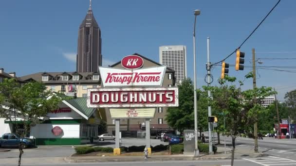 Dagtid Flygbilder Trafiken Atlanta Stad Atlanta Usa Juni 2019 — Stockvideo