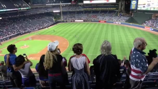 Kalabalık Turner Field Beyzbol Stadyumu Atlanta Abd Haziran 2016 — Stok video