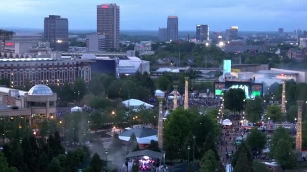 Luchtfoto Panorama Van Atlanta Stad Atlanta Usa Juni 2019 — Stockvideo