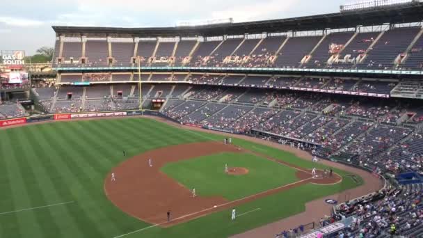 Přeplněný Baseballový Stadion Turner Field Atlanta Spojené Státy Americké Června — Stock video