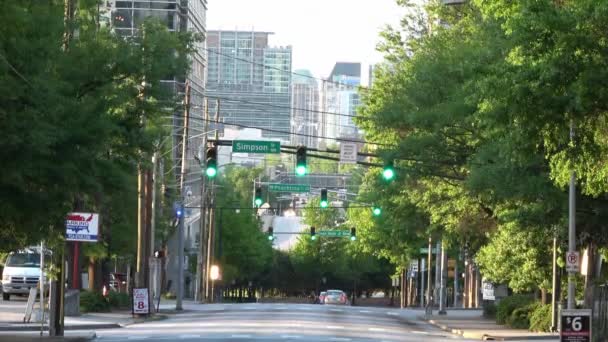 Tageszeit Luftaufnahmen Des Verkehrs Atlanta City Atlanta Usa Juni 2019 — Stockvideo