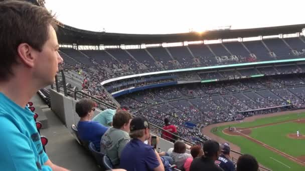 Kalabalık Turner Field Beyzbol Stadyumu Atlanta Abd Haziran 2016 — Stok video