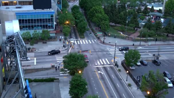 Dag Luchtfoto Van Verkeer Atlanta Stad Atlanta Usa Juni 2019 — Stockvideo