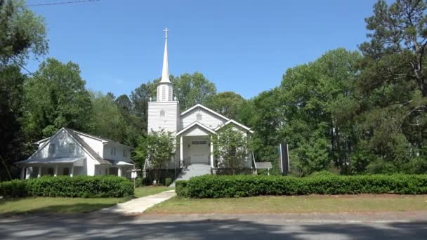 Vacker Liten Kyrka Atlanta Atlanta Georgia April 2016 — Stockvideo