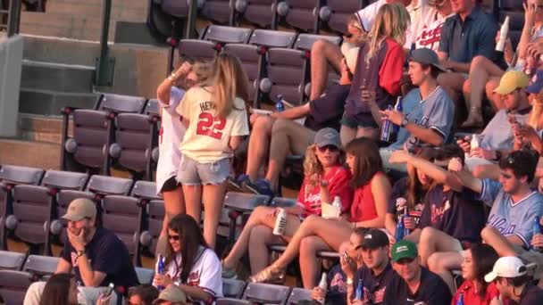 Überfülltes Turner Field Baseballstadion Atlanta Vereinigte Staaten Juni 2016 — Stockvideo