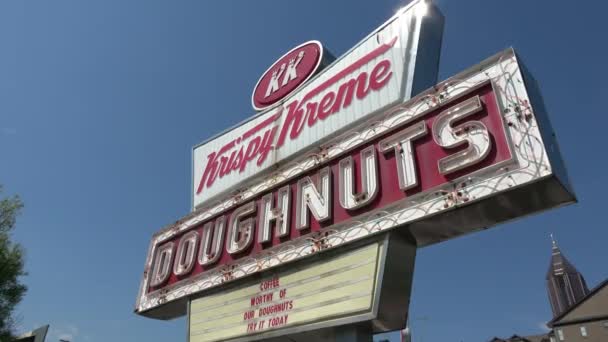 Krispy Kreme Munkar Atlanta Atlanta Georgien April 2016 — Stockvideo