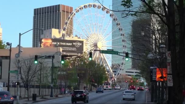 2018 Day Time Air Footage Traffic Atlanta City Atlanta Usa — 비디오