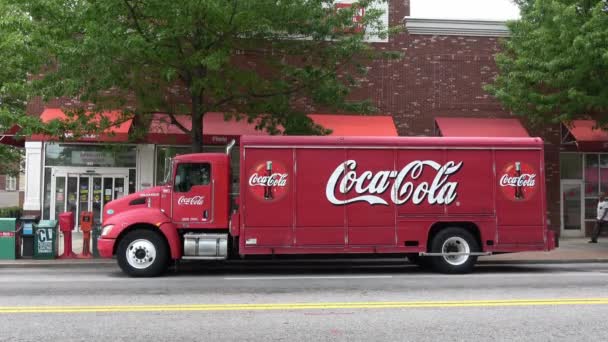 Старый Грузовик Coca Cola Атланте Atlanta Грузия Апреля 2016 — стоковое видео