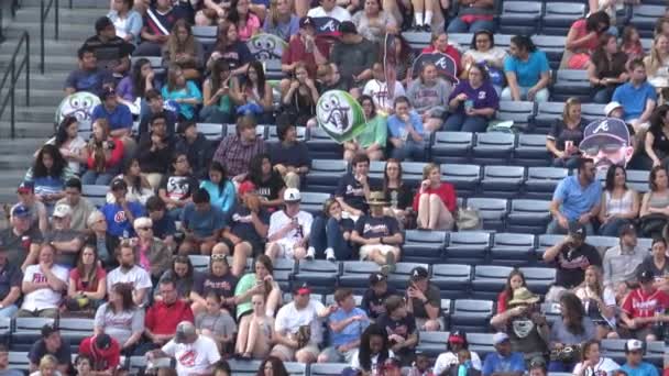 Crowded Turner Field Baseball Stadion Atlanta Egyesült Államok Június 2016 — Stock videók