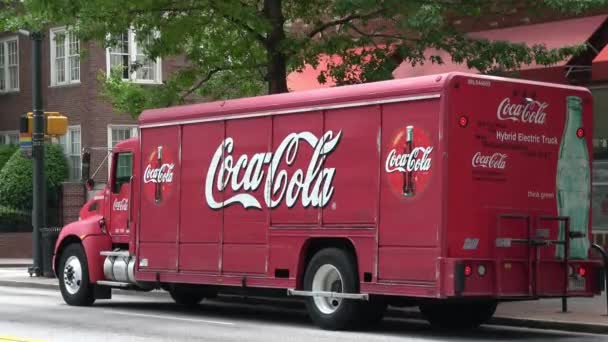 Truk Lama Coca Cola Atlanta Atlanta Georgia April 2016 — Stok Video