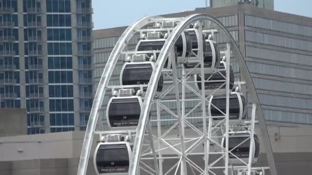 Atlanta Skyview Ferris Wheel Downtown Atlanta Georgia Aprile 2016 — Video Stock