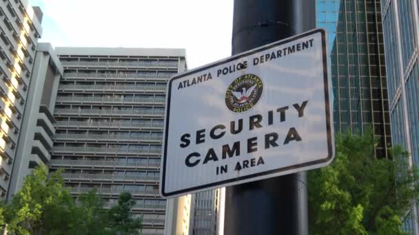 Segnale Osservazione Telecamera Sicurezza Strade Atlanta Atlanta Georgia Aprile 2016 — Video Stock