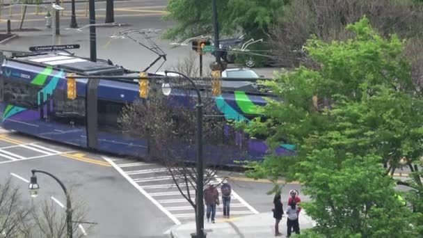 Dag Luchtfoto Van Verkeer Atlanta Stad Atlanta Usa Juni 2019 — Stockvideo