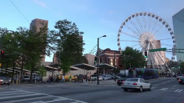Avondbeelden Van Verkeer Atlanta City Atlanta Usa Juni 2019 — Stockvideo