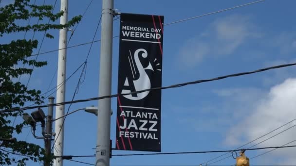 Atlanta Caz Festivali Faturası Atlanta Georgia Nisan 2016 — Stok video