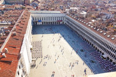 St Mark s Venedik - San Marco Meydanı üzerinde havadan görünümü