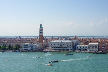 Venedik'in üzerinde havadan görünümü