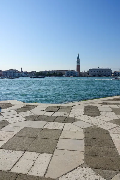 View from San Giorgio to the skyline of San Marco — Stock Photo, Image