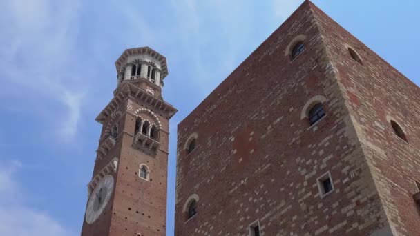 Campanile Tower and Doges Palace at St. Marks Square in Venice Italy — Stock Video