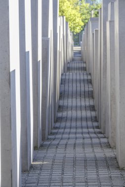 Mazelike Holocaust Memorial Berlin - öldürülen Yahudilerin Avrupa anıt
