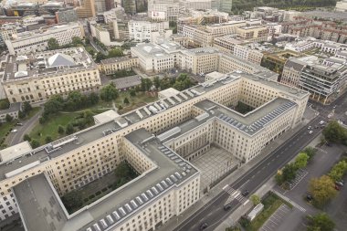 Berlin - Finanzministerium Federal Maliye Bakanlığı üzerinden havadan görünümü