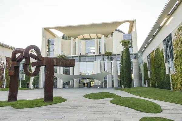 Moderne bygning af tysk Chancellery - Bundeskanzleramt Berlin - Stock-foto