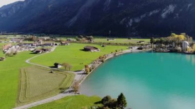 İsviçre 'nin Brienz kenti yukarıdan