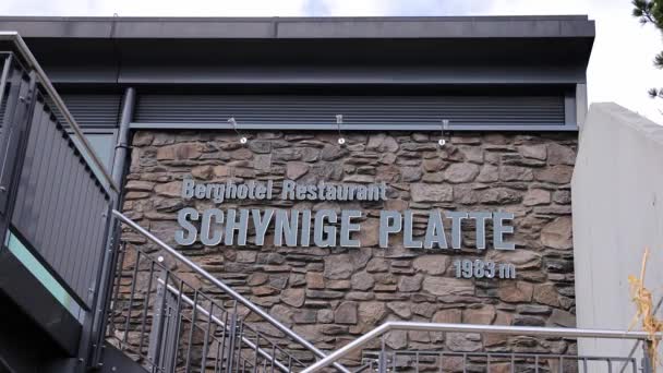 Εστιατόριο και Ξενοδοχείο Schynige Platte στην Ελβετία - BERN, ΕΛΒΕΤΙΑ - 9 Οκτωβρίου 2020 — Αρχείο Βίντεο