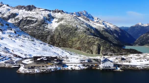 Gli incredibili ghiacciai delle Alpi svizzere - vista aerea — Video Stock