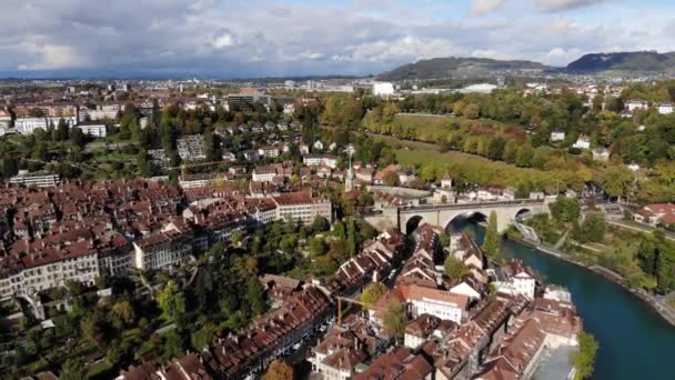 ベルンの街を一望-スイスの首都 — ストック動画