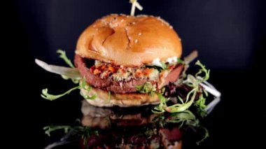 Vejetaryen Burger yakın çekim