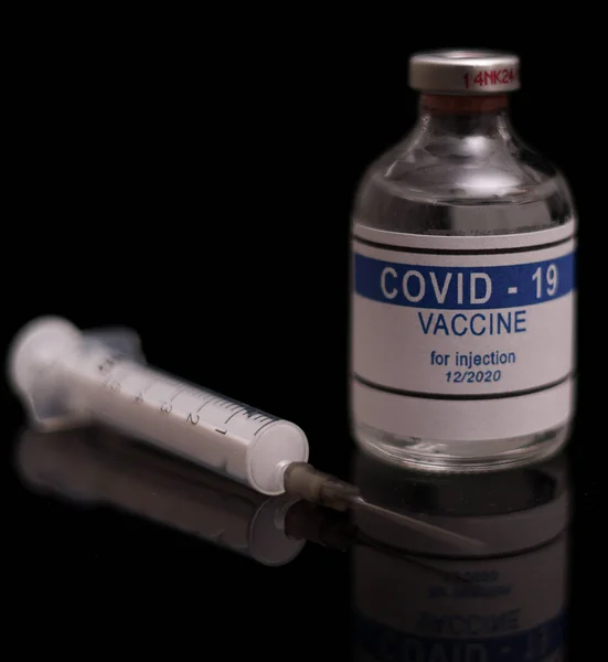 Corona Vaccine Covid Impfstoff Isolierte Flasche — Stockfoto