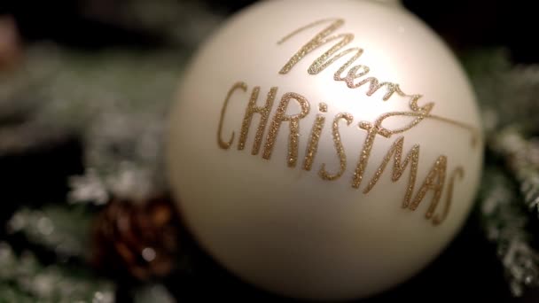 Merry Christmas Decoration Close Shot Background — Stock Video
