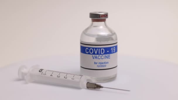 Corona Covid Vacina Injectável — Vídeo de Stock