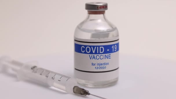 Corona Covid-19 vacina injectável — Vídeo de Stock
