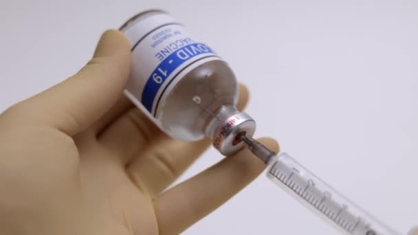 Vaccin Corona Covid Remplissage Injection — Video