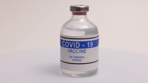 Corona Covid Vaccin Voor Injectie — Stockvideo