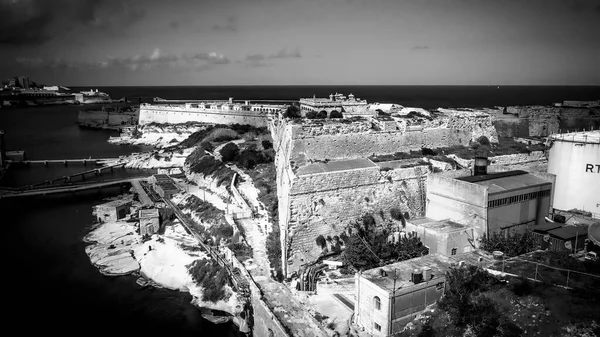 Híres Fort Rikasoli Kalkara Máltán felülről — Stock Fotó