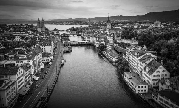 La ville de Zurich en Suisse d'en haut — Photo