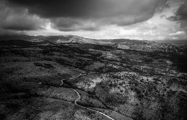 Úžasný letecký výhled na francouzské Alpy — Stock fotografie