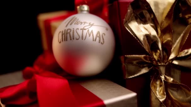 Dárky k Vánocům - XMAS dárkové krabice — Stock video
