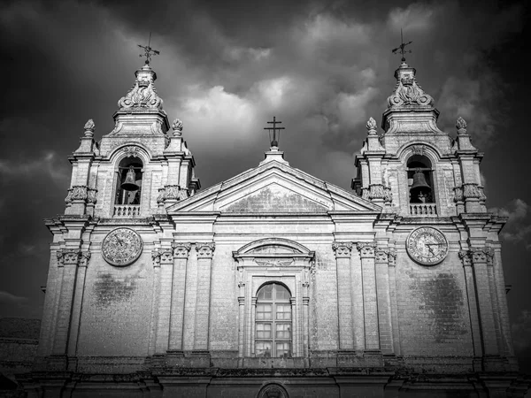 Catedral de Mdina na capital histórica de Malta — Fotografia de Stock