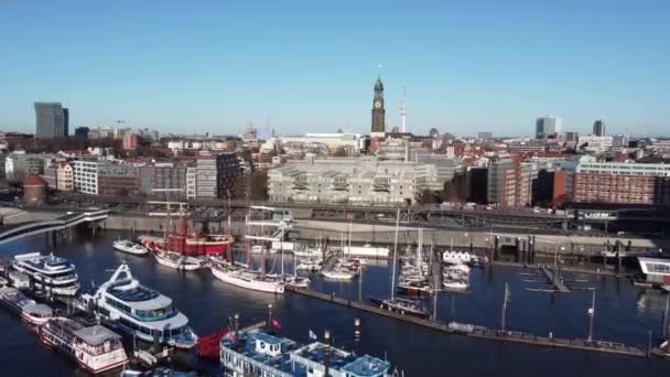 City of Hamburg from above — Stock Video