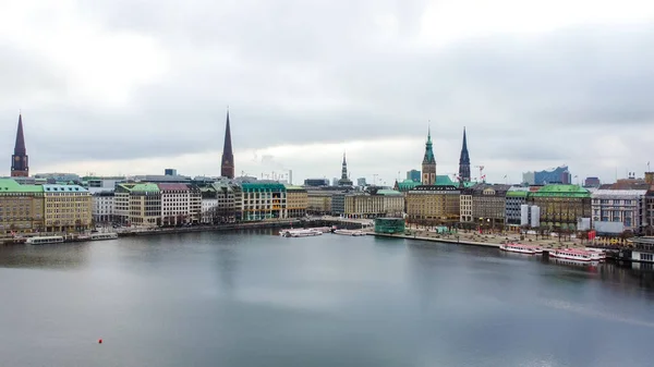 Ciudad de Hamburgo desde arriba — Foto de Stock