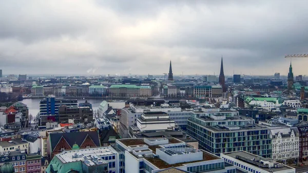 Město Hamburk shora — Stock fotografie