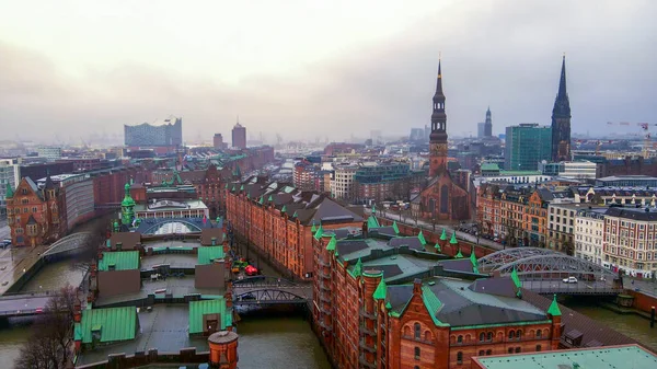 Haven Stadsdeel genaamd Hafencity in Hamburg — Stockfoto