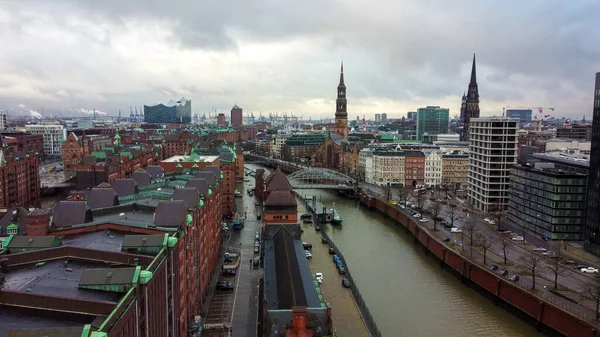 Hamburg város Németország fentről — Stock Fotó